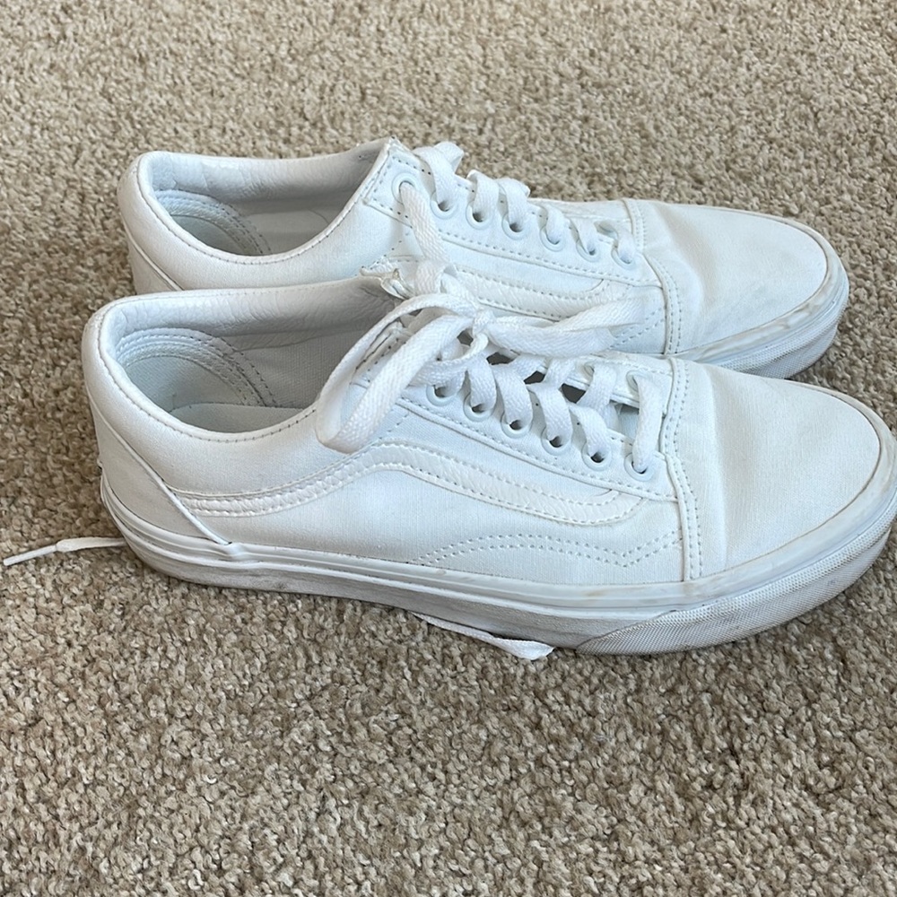 White low top vans